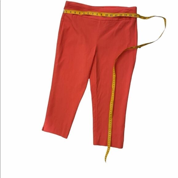 crop pant straight leg dk peach size large pull on easy care - Picture 5 of 6